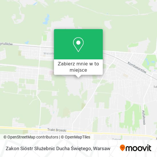 Mapa Zakon Sióstr Służebnic Ducha Świętego