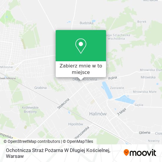 Mapa Ochotnicza Straż Pożarna W Długiej Kościelnej