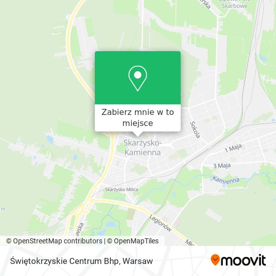 Mapa Świętokrzyskie Centrum Bhp