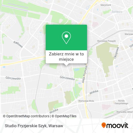 Mapa Studio Fryzjerskie Szyk