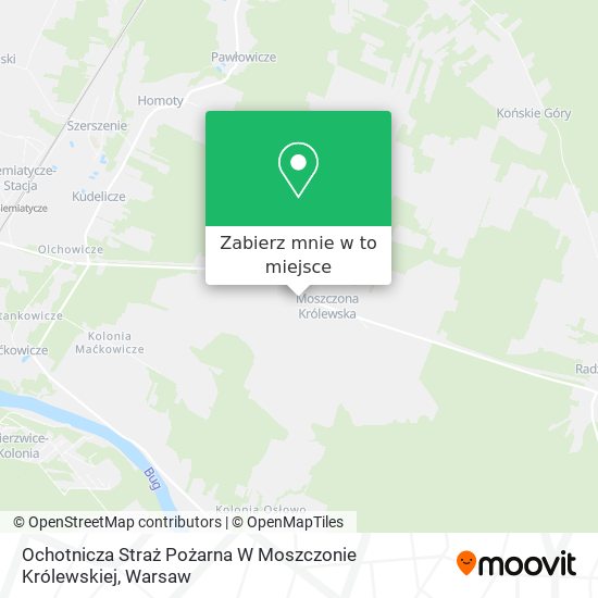 Mapa Ochotnicza Straż Pożarna W Moszczonie Królewskiej