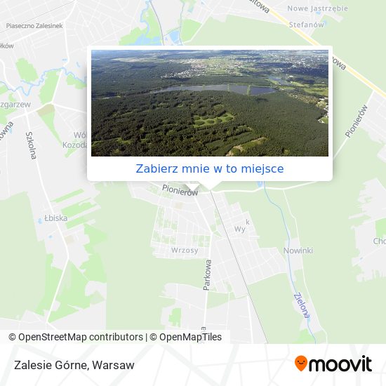 Mapa Zalesie Górne