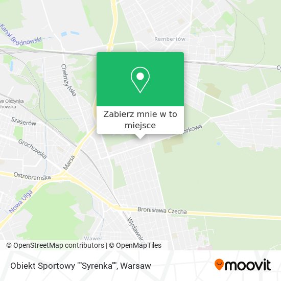 Mapa Obiekt Sportowy ""Syrenka""