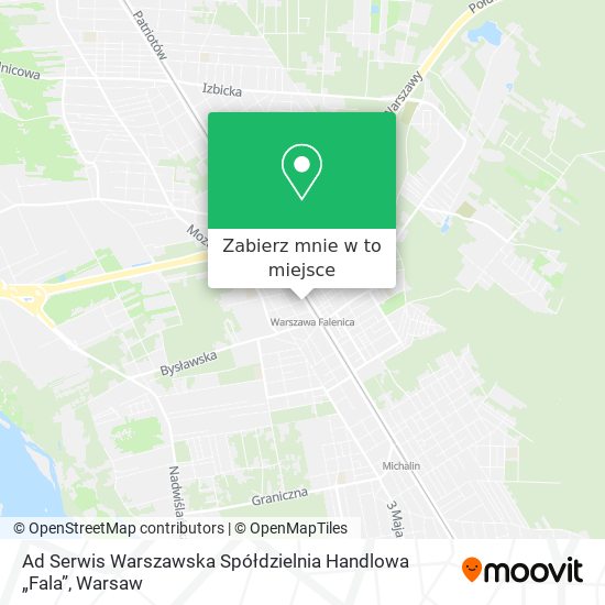 Mapa Ad Serwis Warszawska Spółdzielnia Handlowa „Fala”