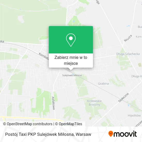 Mapa Postój Taxi PKP Sulejówek Miłosna