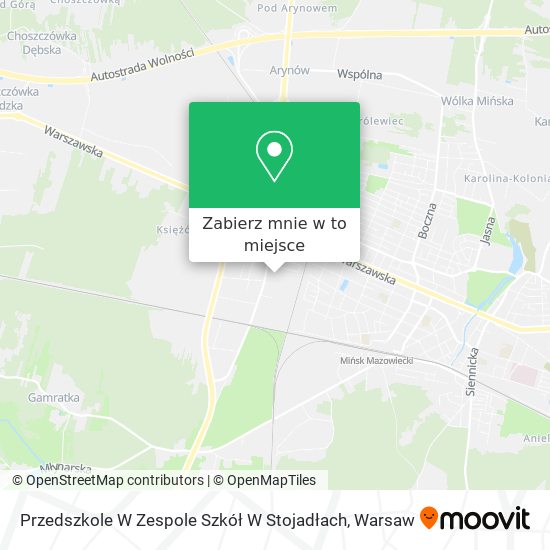 Mapa Przedszkole W Zespole Szkół W Stojadłach