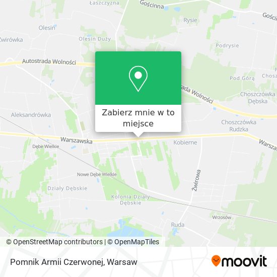 Mapa Pomnik Armii Czerwonej