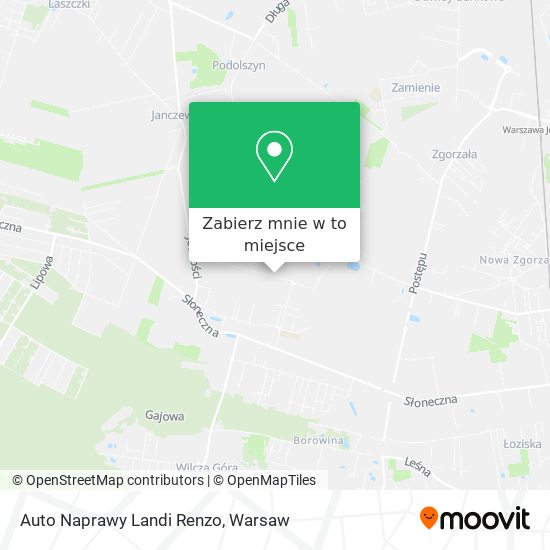 Mapa Auto Naprawy Landi Renzo