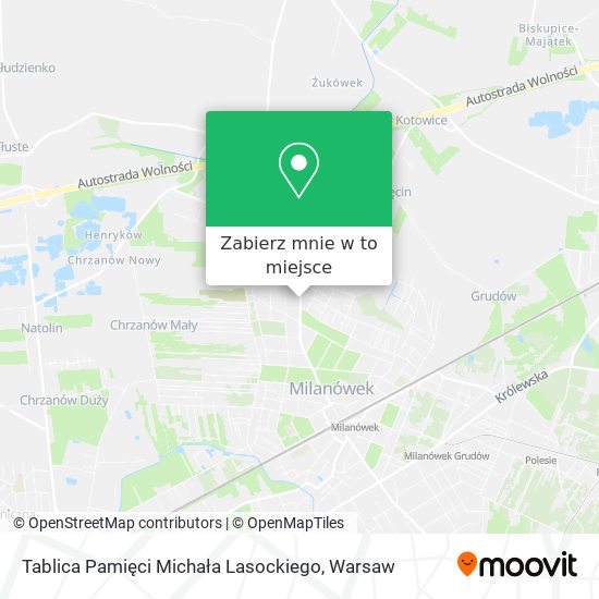 Mapa Tablica Pamięci Michała Lasockiego