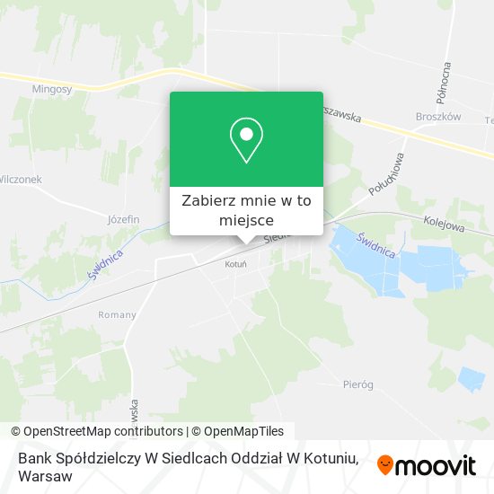 Mapa Bank Spółdzielczy W Siedlcach Oddział W Kotuniu