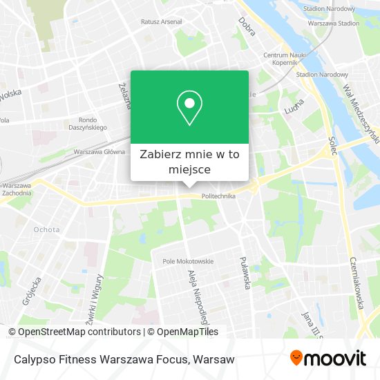 Mapa Calypso Fitness Warszawa Focus