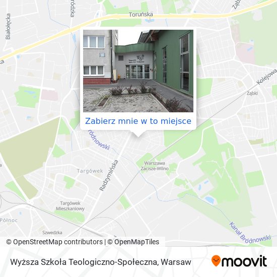 Mapa Wyższa Szkoła Teologiczno-Społeczna