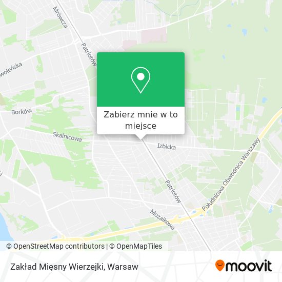 Mapa Zakład Mięsny Wierzejki