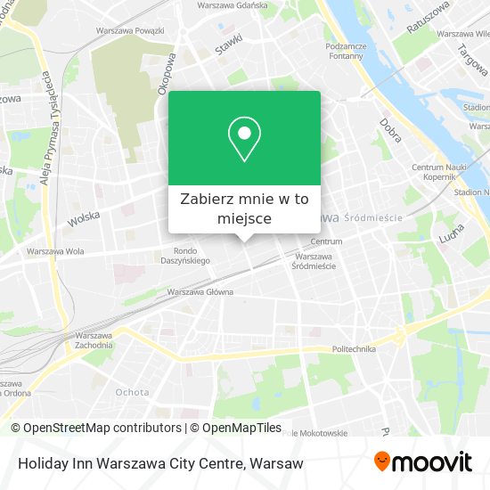 Mapa Holiday Inn Warszawa City Centre