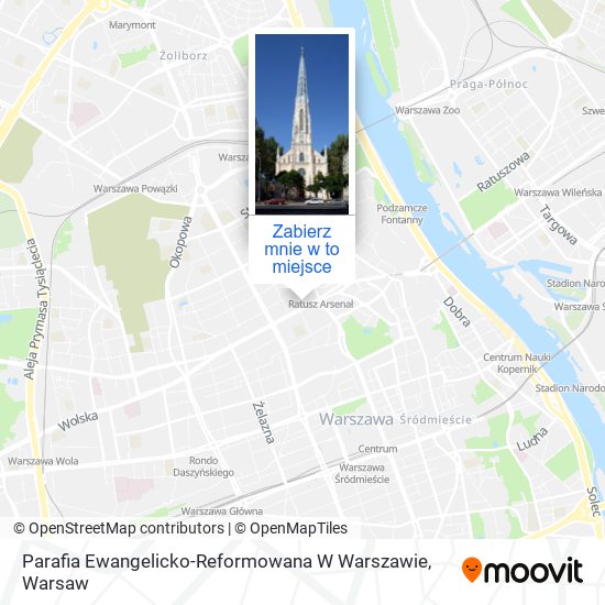 Mapa Parafia Ewangelicko-Reformowana W Warszawie