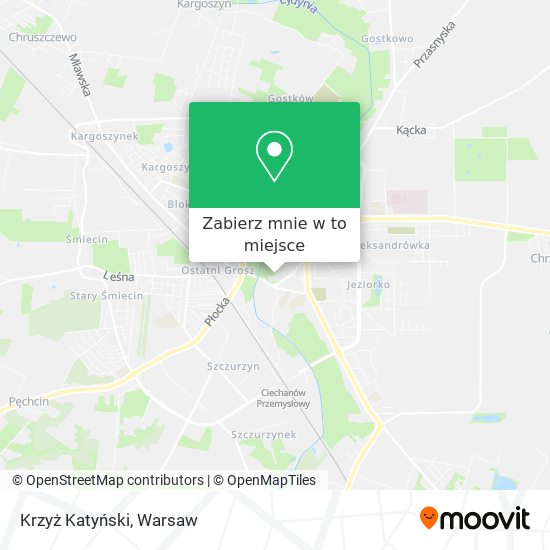 Mapa Krzyż Katyński