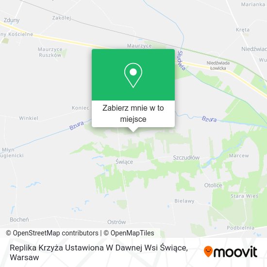 Mapa Replika Krzyża Ustawiona W Dawnej Wsi Świące