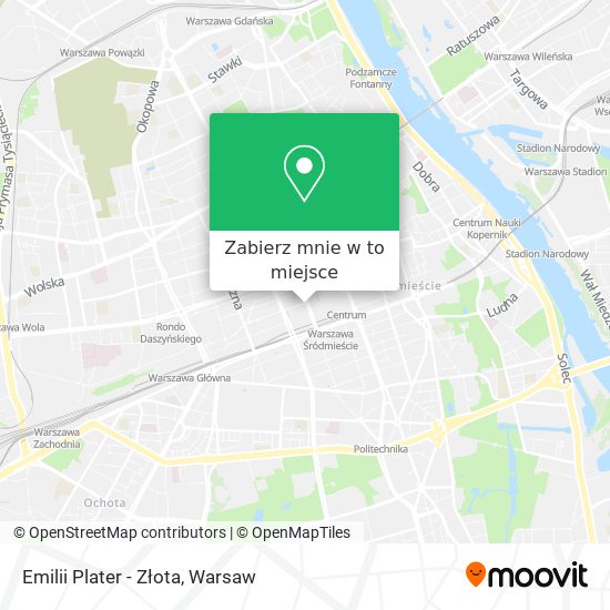 Mapa Emilii Plater - Złota