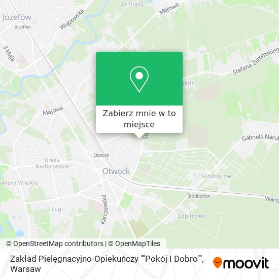 Mapa Zakład Pielęgnacyjno-Opiekuńczy ""Pokój I Dobro""