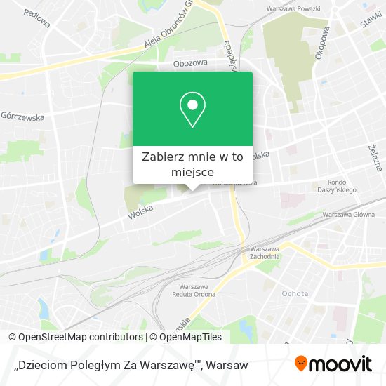 Mapa ,,Dzieciom Poległym Za Warszawę""