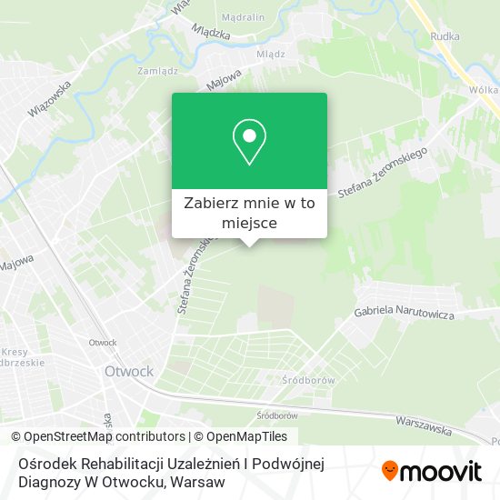 Mapa Ośrodek Rehabilitacji Uzależnień I Podwójnej Diagnozy W Otwocku