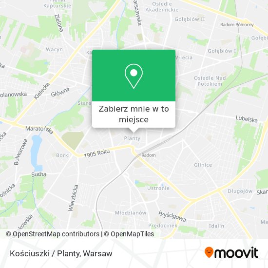 Mapa Kościuszki / Planty