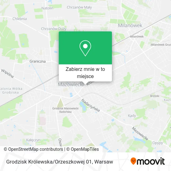 Mapa Grodzisk Królewska / Orzeszkowej 01
