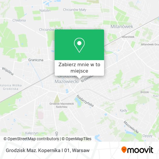 Mapa Grodzisk Maz. Kopernika I 01