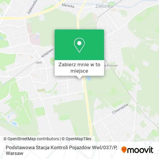 Mapa Podstawowa Stacja Kontroli Pojazdów Wwl / 037 / P