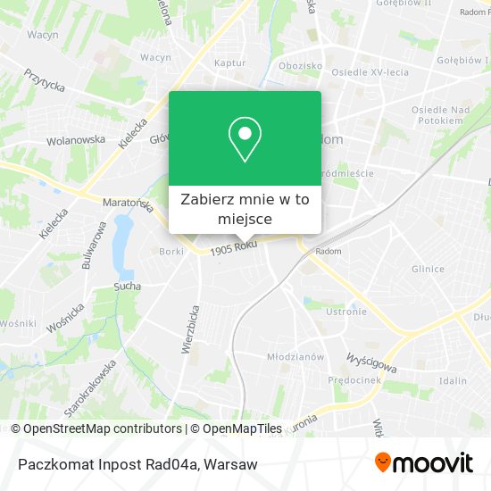 Mapa Paczkomat Inpost Rad04a