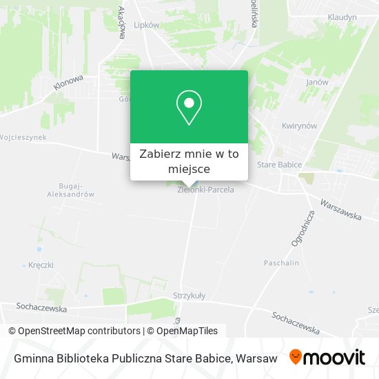 Mapa Gminna Biblioteka Publiczna Stare Babice