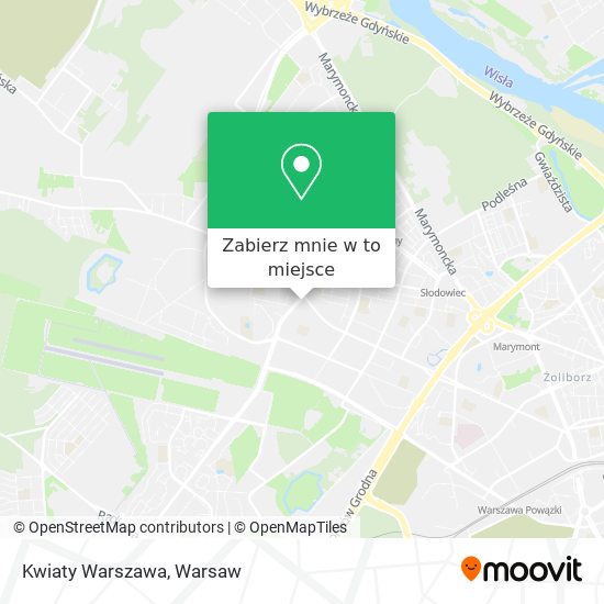 Mapa Kwiaty Warszawa