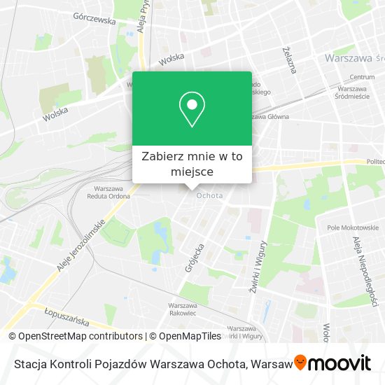 Mapa Stacja Kontroli Pojazdów Warszawa Ochota