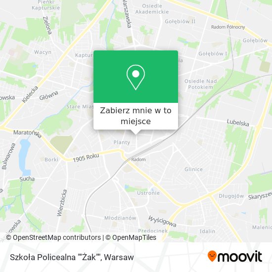 Mapa Szkoła Policealna ""Żak""