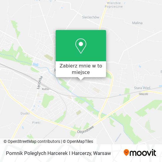 Mapa Pomnik Poległych Harcerek I Harcerzy