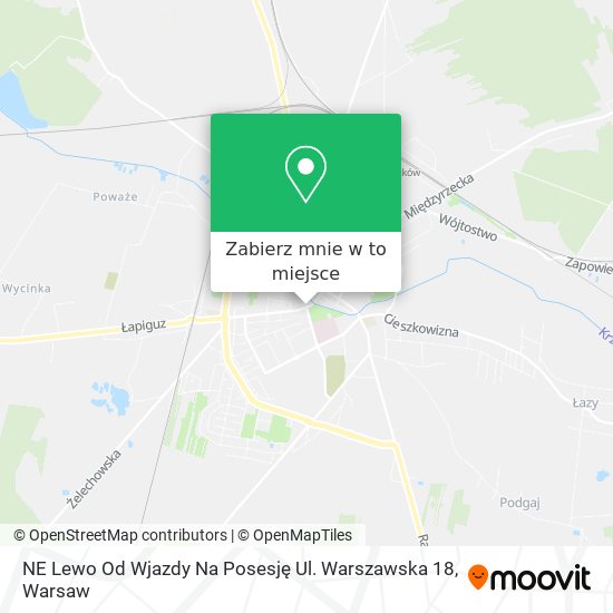 Mapa NE Lewo Od Wjazdy Na Posesję Ul. Warszawska 18