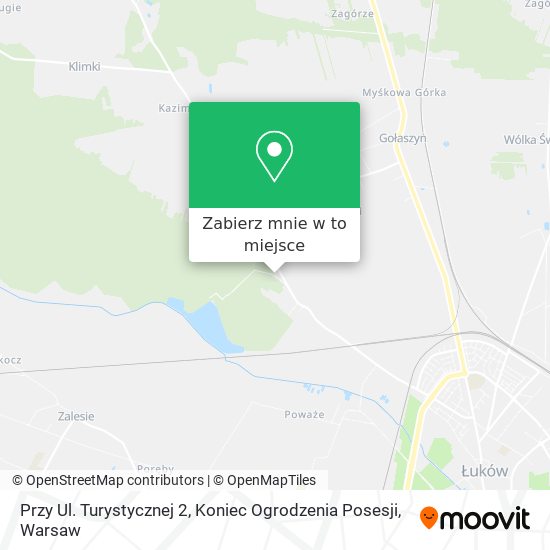 Mapa Przy Ul. Turystycznej 2, Koniec Ogrodzenia Posesji