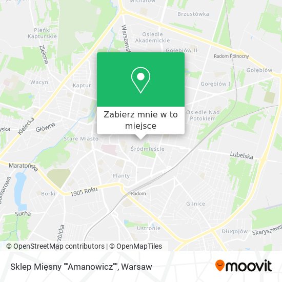 Mapa Sklep Mięsny ""Amanowicz""