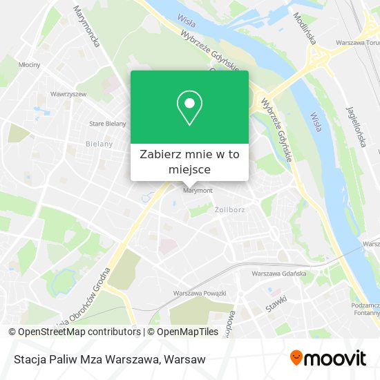 Mapa Stacja Paliw Mza Warszawa
