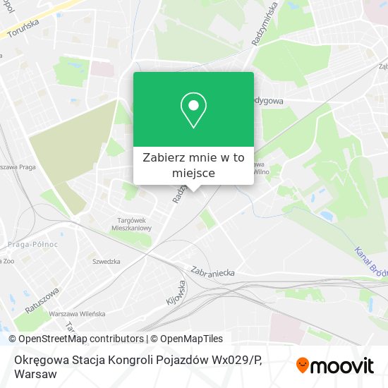 Mapa Okręgowa Stacja Kongroli Pojazdów Wx029 / P