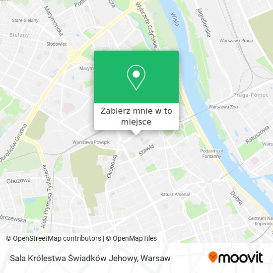 Mapa Sala Królestwa Świadków Jehowy