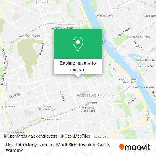 Mapa Uczelnia Medyczna Im. Marii Skłodowskiej-Curie