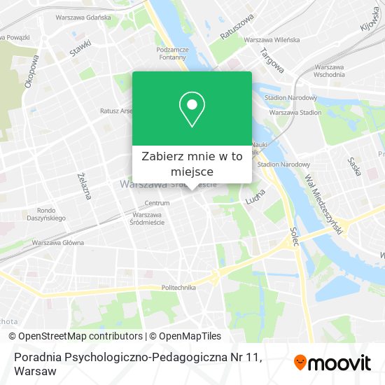 Mapa Poradnia Psychologiczno-Pedagogiczna Nr 11