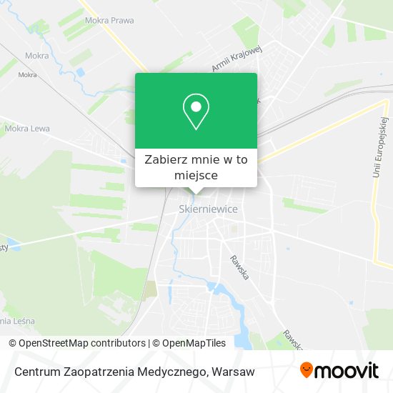 Mapa Centrum Zaopatrzenia Medycznego