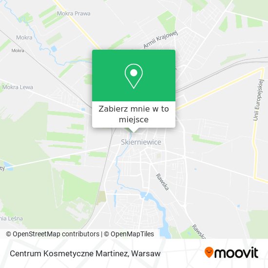 Mapa Centrum Kosmetyczne Martinez