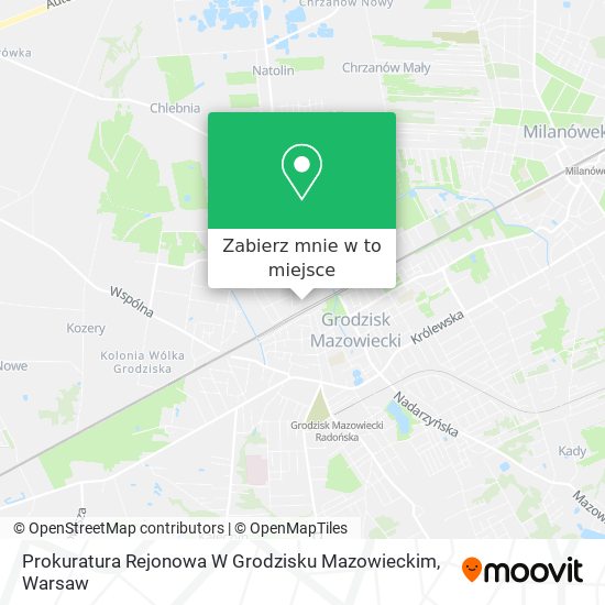 Mapa Prokuratura Rejonowa W Grodzisku Mazowieckim