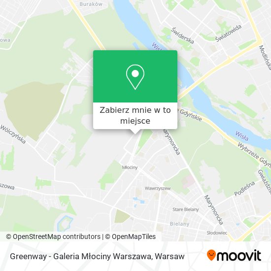 Mapa Greenway - Galeria Młociny Warszawa