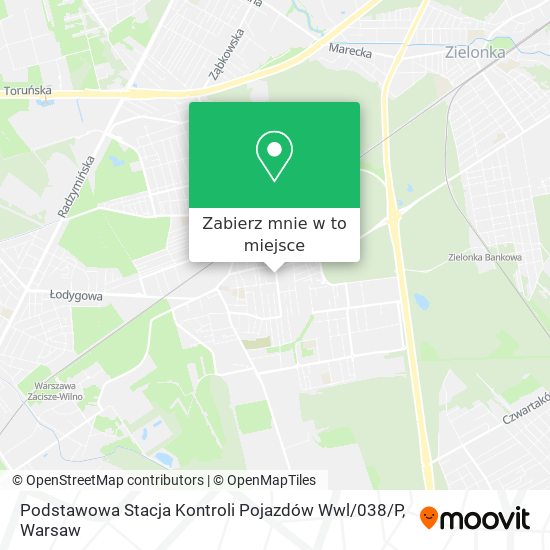 Mapa Podstawowa Stacja Kontroli Pojazdów Wwl / 038 / P