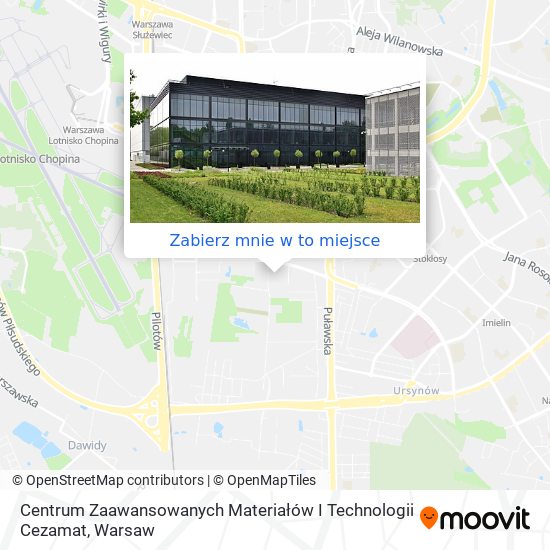 Mapa Centrum Zaawansowanych Materiałów I Technologii Cezamat