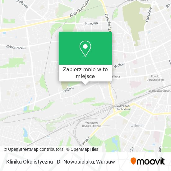 Mapa Klinika Okulistyczna - Dr Nowosielska